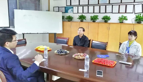 熱烈歡迎南沙區(qū)知識產(chǎn)權(quán)發(fā)展促進會領(lǐng)導蒞臨我司參觀交流